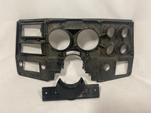 Load image into Gallery viewer, 1984-1987 Good Used dash bezel, black with silver trim