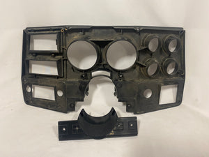 1984-1987 Good Used dash bezel, black with silver trim