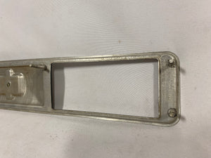 Good Used 73-80 Original GM GMC Sierra Grande Metal Woodgrain Dash Plate with AC