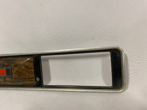 Good Used 73-80 Original GM GMC Sierra Grande Metal Woodgrain Dash Plate with AC