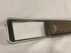 Good Used 73-80 Original GM Chevy Custom deluxe Metal Woodgrain Dash Plate with AC