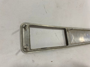 Good Used 73-80 Original GM GMC Sierra Grande Metal Woodgrain Dash Plate with AC