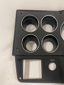 1984-1987 Good Used dash bezel, black with silver trim